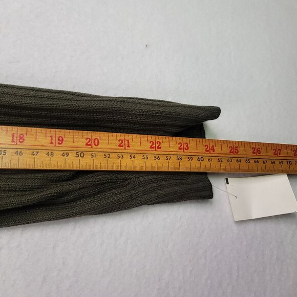 August Silk Logic Cardigan Sweater Size Medium Rib Knit Green Y2K Deadstock - Picture 10 of 10